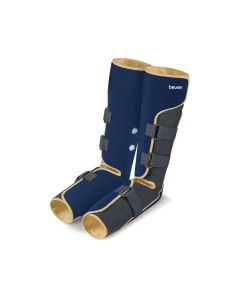 Beurer FM-150 Leg Massager – Air Compression Leg & Foot Massage, Circulation Boost, 2 Intensity Levels, Adjustable Leg Cuffs - Blue/Yellow
