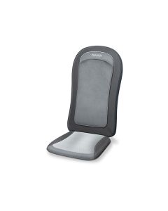 Beurer MG-206 Seat Massager – Shiatsu Back Massage, 3 Massage Zones, Switchable Heat Function, Removable Neck Cushion - Grey