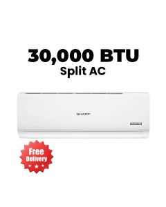 Sharp Split Air Conditioner 2.5 Ton, Inverter Technology, Filter Cleaning Reminder, Sleep Mode, Auto Restart - White - AH-X30CTG-Q