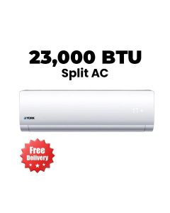 York Split Air Conditioner 2 Ton, Rotary Compressor, 3D Airflow, Turbo Cooling, Auto Restart - White - YHFE24XEVHHL-R3