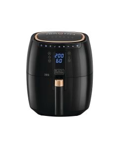 Black+Decker 7 In 1 Multifunction Digital AeroFry Air Fryer 1500W 8.6L, Digital Controls, Adjustable Temperature, 7 Preset Functions - Black/Gold - AF5539-B5