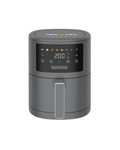 Black+Decker 8 In 1 Digital Air Fryer 1500W 3.5L, Rapid Air Convection Technology, Colored LED Display, 3 Beep Shake Reminder - Graphite - AF3550-B5