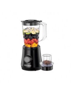 Black+Decker 500W Electric Blender With Grinding Mills, 1.5L Capacity, Stainless Steel Blades - Black - BX530-B5