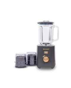 Sharp 800W Electric Blender With Grinding Mill, Two Speed Control, High-Performance Motor, 1.5L Capacity, Pulse Function - Black - EM-TK71-A3