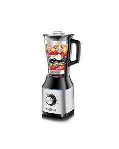 Black+Decker 700W High-Speed Premium Blender With Glass Jar, Cord Storage, 1.75L Capacity, 3 Speed Settings - Black/Silver - BX650G-B5