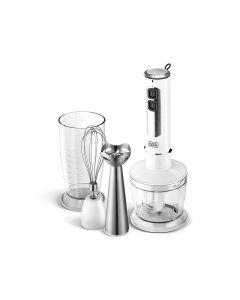 Black+Decker 400W 4 In 1 Stainless Steel Stem Hand Blender With Chopper Bowl And Whisk, 1.5L Capacity - White - SB4000-B5