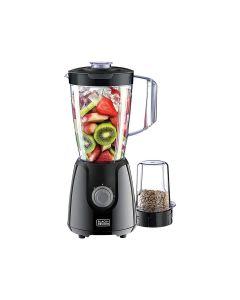 Black+Decker 400W Blender With 1 Grinder Mill And Extra Blender Jar, Smooth Blending, Pulse Function - Black - BX430J-B5