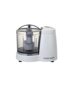 Black+Decker Mini Chopper 120W, Stainless Steel Blade, Safety Interlock On The Lid, Ultra Sleek Design - White - SC350-B5