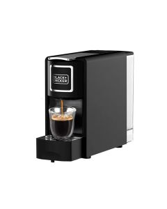 Black+Decker 1140W Capsule Coffee Machine, Compact Design, 600ml Capacity, One-Touch Control, Removable Drip Tray, Fast Brewing - Black - CCM100-B5