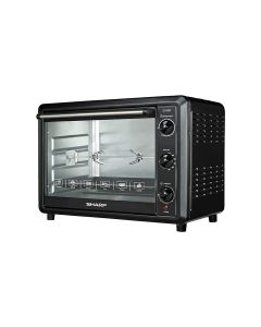 Sharp Electric Oven 60L, Convection And Rotisserie Functions, Adjustable Temperature Up To 230°C - Black - EO-60NK-3
