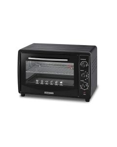 Black+Decker Toaster Oven 45L, Thermostat Control, Adjustable Timer, Non-Stick Food Tray With Handle - Black - TRO45RDG-B5