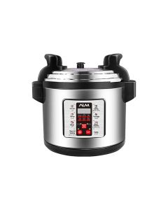 ALM Digital Electric Pressure Cooker 18L, Non-Stick Inner Pot, 5 Smart Cooking Programs, Adjustable Timer - Silver/Black - ALM-C-18L