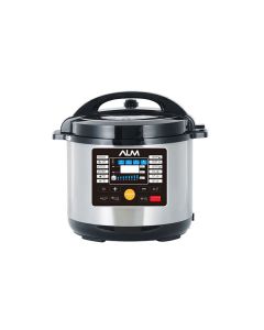 ALM 10-In-1 Digital Electric Pressure Cooker 12L, Non-Stick Double-Sided Coating, Digital Display, Time Control - Silver/Black - ALM-C-12L