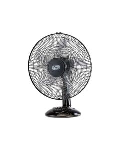 Black+Decker Desktop Fan 16 Inch, 60W Tropical Rated Motor, 5-Blade Design, 90° Wide Oscillation - Black - FD1620-B5