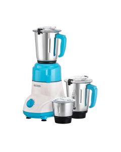 Black+Decker 3-in-1 Mixer Grinder 550W, 1.5L Capacity, Reliable Everyday Performance, Durable Stainless Steel Blades - White/Blue - MG550-B5