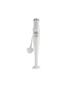 Black+Decker Stick Hand Blender 300W, Dual Variable Speed, 500ml Beaker, Stainless Steel Blades - White - SB2500-B5