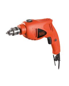 Black+Decker Hammer Drill 480W 10mm, Ultra-Compact And Ergonomic Design, Portable And Convenient, Flexible Chuck Capacity - Orange/Black - HD4810-B5