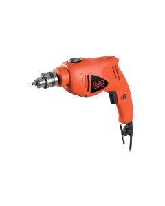 Black+Decker Hammer Drill 500W 10mm, Ultra-Compact And Ergonomic Design, Variable Speed, High-Performance Motor - Orange/Black - HD5010A5-B5