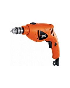 Black+Decker Single-Speed Hammer Drill 500W 10mm, Ultra-Compact And Ergonomic Design, High-Performance Motor - Orange/Black - HD5010-B5