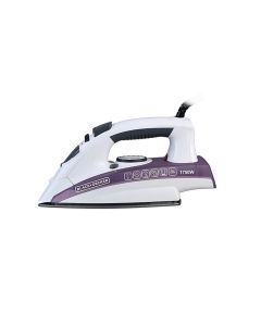 Black+Decker Steam Iron 1750W, Non-Stick Soleplate, Adjustable Steam Control, Spray And Burst Functions, Anti-Drip Safety Features - Purple - X1750-B5