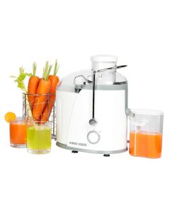Black+Decker Juice Extractor 1.3L, 400W Motor, Compact And Sturdy Design, Extra-Large Feed Tube - White - JE400-B5