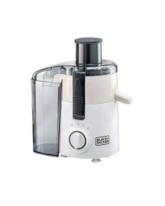 Black+Decker Juice Extractor 0.95L, 250W Motor, Compact And Sturdy Design, Extra-Large Feed Tube - White/Gray - JE250-B5