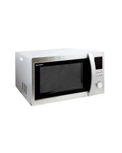 Sharp 1100W Microwave Oven 43L, Powerful Performance, Slim Fry Technology, Easy Clean Interior, Child Lock Safety - Silver - R45BTST