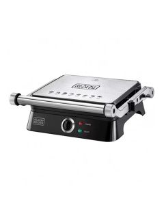 Black+Decker Contact Grill 1400W, Fixed Plate Design, Variable Temperature Control, Non-Stick Cooking Plates - Black - CG1400-B5