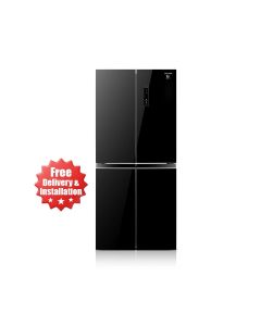 Sharp French 4-Door Refrigerator 560L, Inverter Compressor Technology, Energy-Efficient Operation, Modern Design - Black - SJ-FH560-BK3