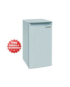 Sharp Single Door Refrigerator 150L, Tropical Compressor, Direct Cooling System, Recessed Handle - Silver - SJ-K155X-SL3