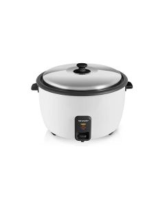 Sharp Rice Cooker 1500W, 4.5L Capacity, Non-Stick Inner Pot, Stainless Steel Lid - White - KS-H458S-W3