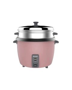 Sharp Rice Cooker 400W, 1.0L Capacity, Non-Stick Inner Pot, Food Steamer, Tempered Glass Lid - Pink - KS-H108G-P3