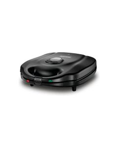 Black+Decker 4 Slice Sandwich Maker, 1400W Power, Multifunction Non-Stick Coated, 180° Flat Grill Mode - Black - TS4130-B5