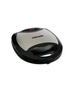 Black+Decker 3 In 1 Sandwich Grill And Waffle Maker, Non-Stick Coated, Interchangeable Plates - Black - TS2090-B5