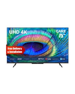 Skyworth 4K Ultra HD Smart LED TV 75 Inch, Dolby Audio, Sleek Bezel Design, Smooth Performance - Black - 75G6500H