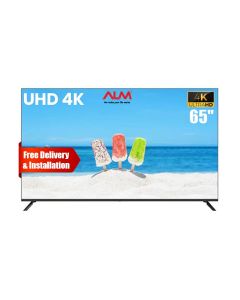 ALM UHD 4K Smart TV 65 Inch, Ultra HD Picture Quality, Built-In ATV, Smart Entertainment Features, Versatile Connectivity - Black - ALM-LE65S