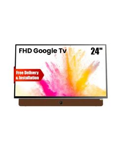 Skyworth Full HD Portable Google Smart TV 24 Inch, Built-In Battery (Up To 3 Hours), Lightweight Design, Smart Connectivity - White - 24LP60G