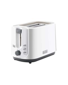 Black+Decker 2-Slice Cool Touch Toaster 750W, Electronic Browning Control, Removable Crumb Tray - White - ET125-B5