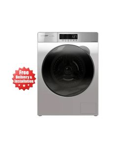 Sharp Front Load Washing Machine 7Kg, J-Tech Inverter Technology, Tilted Control Panel, Child Lock - White - ES-FE700KJZ-W