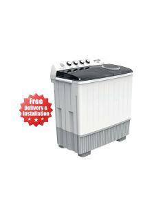 Kelon Twin Tub Washing Machine 14Kg, Water And Energy Efficient, Rust-Resistant Body, Semi-Automatic - White - KWSBE141