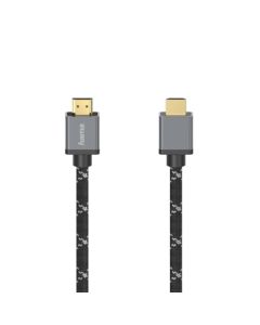 Hama Ultra High Speed HDMI Cable 3.0m 8K Certified, HDMI Plug to Plug, Metal Connector, High Dynamic Range Support | Black/Grey - 205240