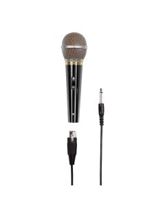 Hama DM 60 Dynamic Microphone Wired Vocal Mic, Unidirectional Sound Pickup, Durable Handheld Design for Karaoke & PA Systems | Black - 46060