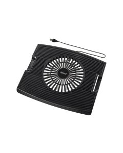 Hama Wave Notebook Cooler Ergonomic Laptop Cooling Pad, Quiet USB-Powered Fan, Adjustable Tilt Design | Black - 53049