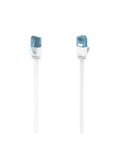 Hama CAT 6A Flat Network Cable 10.0m 10Gbit/s U/UTP Ethernet LAN, Space-Saving Flexible Design | White - 200686