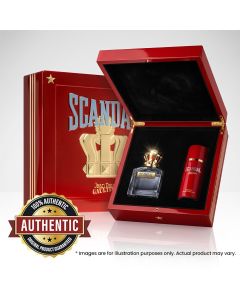 Jean Paul Gaultier Scandal Pour Homme Gift Set - 100ML EDT + 75ML Shower Gel Woody Amber Men's Fragrance | 8435415052351