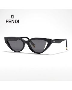 Fendi FE40009I Square Sunglasses – Bold Acetate Frame, Dark UV Protection Lenses, Luxury Italian Designer Eyewear | Black/Grey - 192337086946