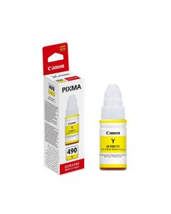 Canon GI-490 Yellow Ink Bottle, Genuine Canon Ink, High Yield 7000 Pages, Refillable Ink Tank System & PIXMA G Series Compatibility | Yellow - 4549292041781