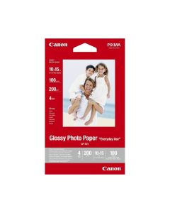 Canon GP-501 4x6 Glossy Photo Paper, 100 Sheets, Instant-Dry Ink Absorption, 200gsm Premium Finish & Inkjet Printer Compatible | White - 4960999293967