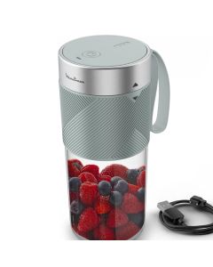 Moulinex Lightmix Portable Blender 300ml, Dishwasher Safe Jar, Powerful Battery, Incredible Results In Just 40 Seconds - Light Green - LM1C0410
