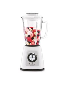 Moulinex Blendforce 2 Blender 700W, 1.75L Glass Jar Capacity, Powelix Technology - White - LM438127